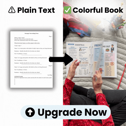 Upgrade To 1000+ Colorful French Student Notes [One Time Offer]